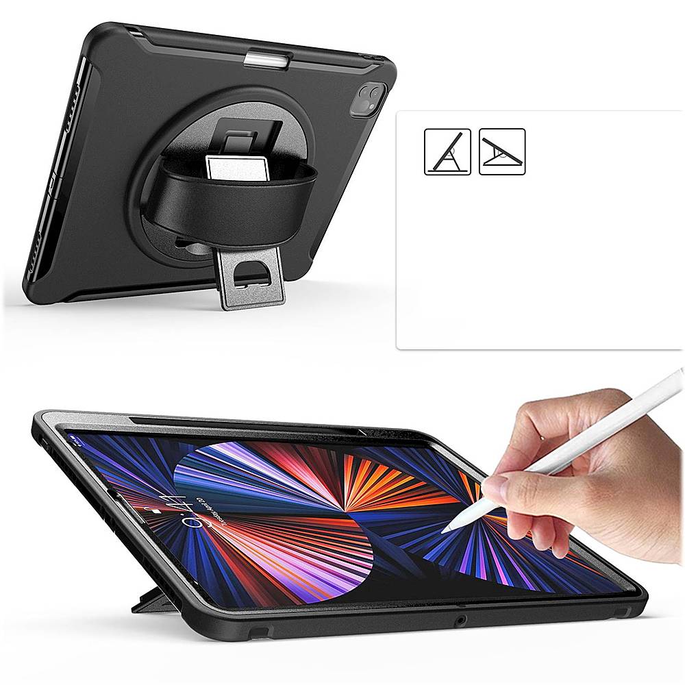 Casecentive Handstrap Pro Coque Antichoc Poignée iPad Pro 12.9 2020