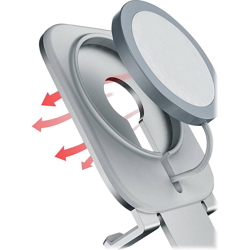 Alt View 15. SaharaCase - Stand Compatible with MagSafe for Most Cell Phones - Silver.