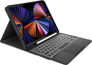 SaharaCase - Keyboard Folio Case for Apple iPad Pro 11" (2nd, 3rd, and 4th Gen 2020-2022) - Black - Angle_Zoom