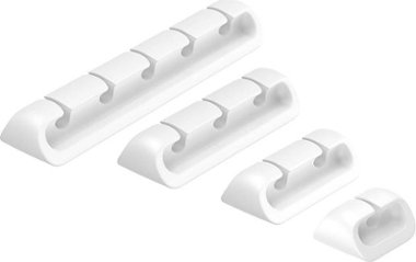 SaharaCase - USB Cable Holder Organizer (4-Pack) - White - Angle_Zoom