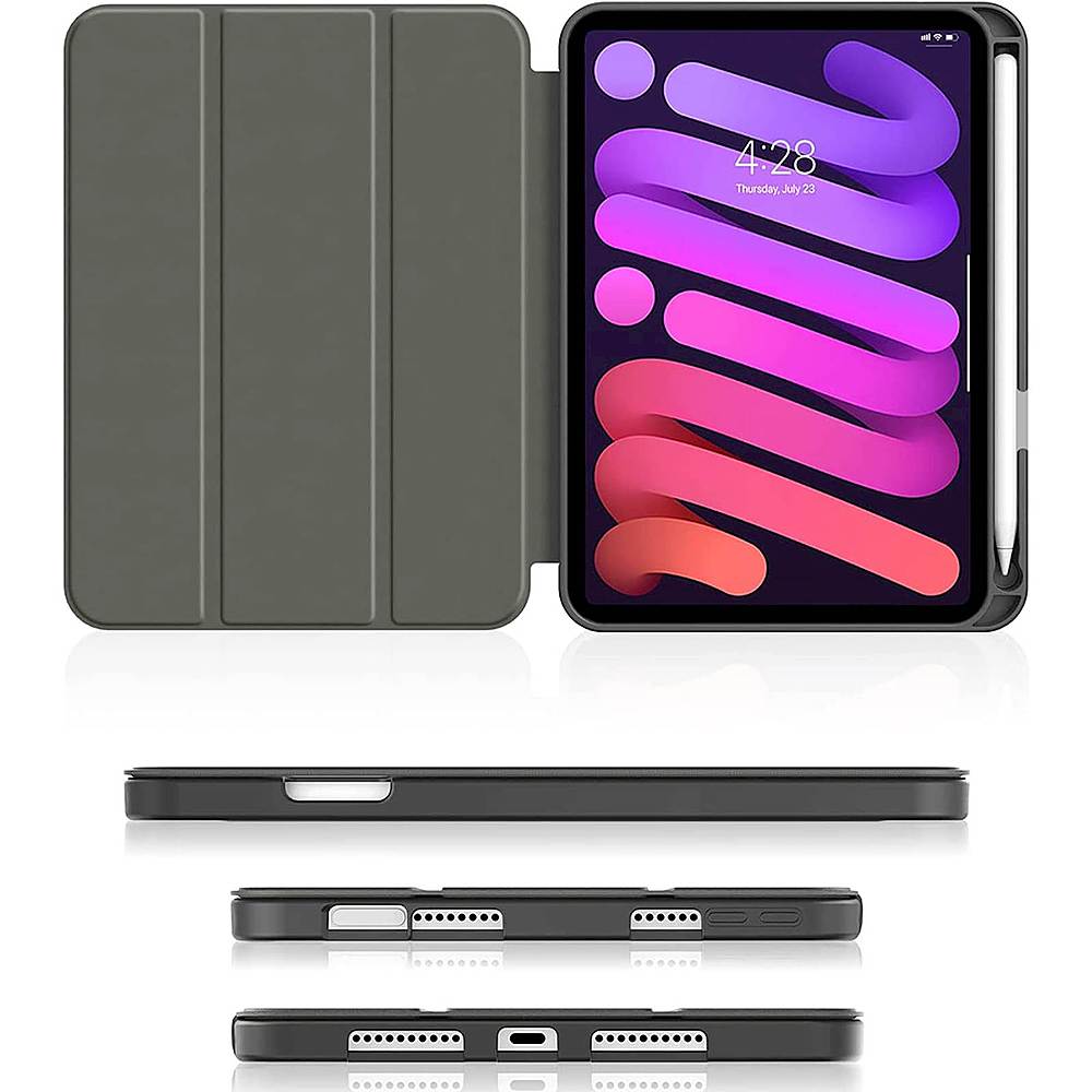 ALL COLORS! iPad Mini 6 Smart Folio Cases! (Lavender, Dark Cherry, Electric  Orange, White, Black) 