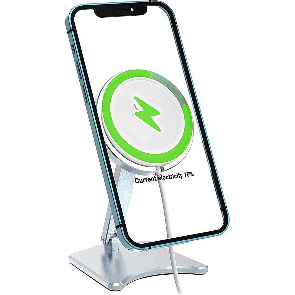 Alt View 12. SaharaCase - Stand Compatible with MagSafe for Most Cell Phones - Silver.