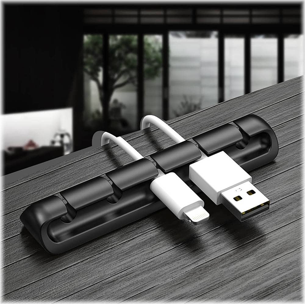 Alt View 11. SaharaCase - USB Cable Holder Organizer (4-Pack) - Black.