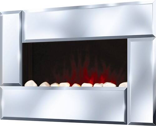 Angle Standard. Northwest - Emberglow Electric Fireplace - Mirrored.