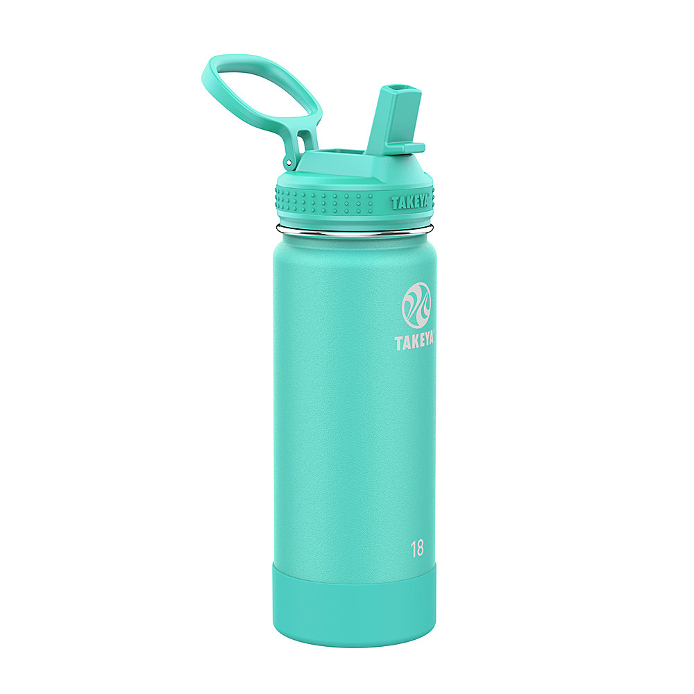 Angle View: Takeya - Actives 18oz Straw Bottle - Teal