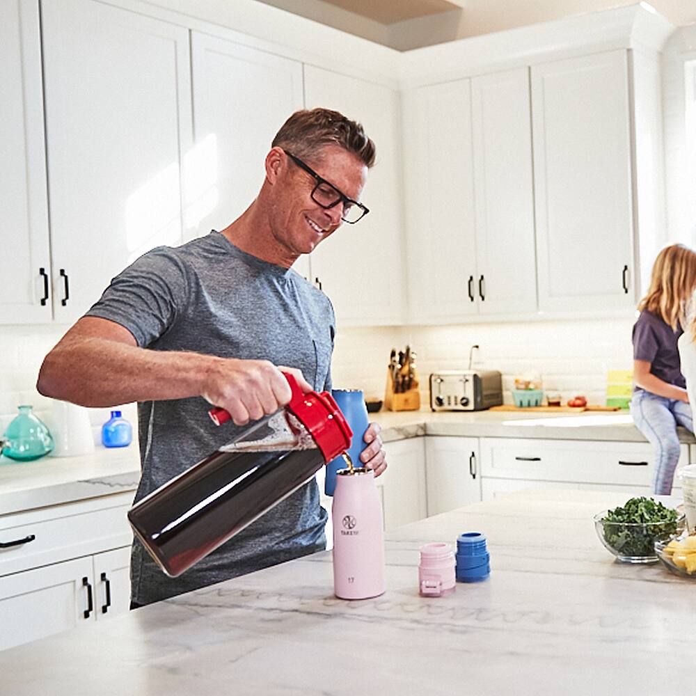 Alt View 11. Takeya - Traveler 17oz FlipLock Bottle - Aqua.