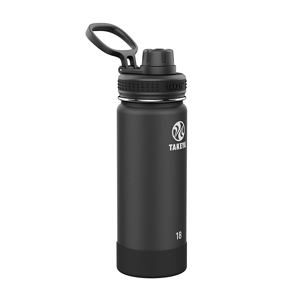 Takeya Actives Insulated Stainless Water Bottle with Insulated Spout Lid, 24oz, Onyx