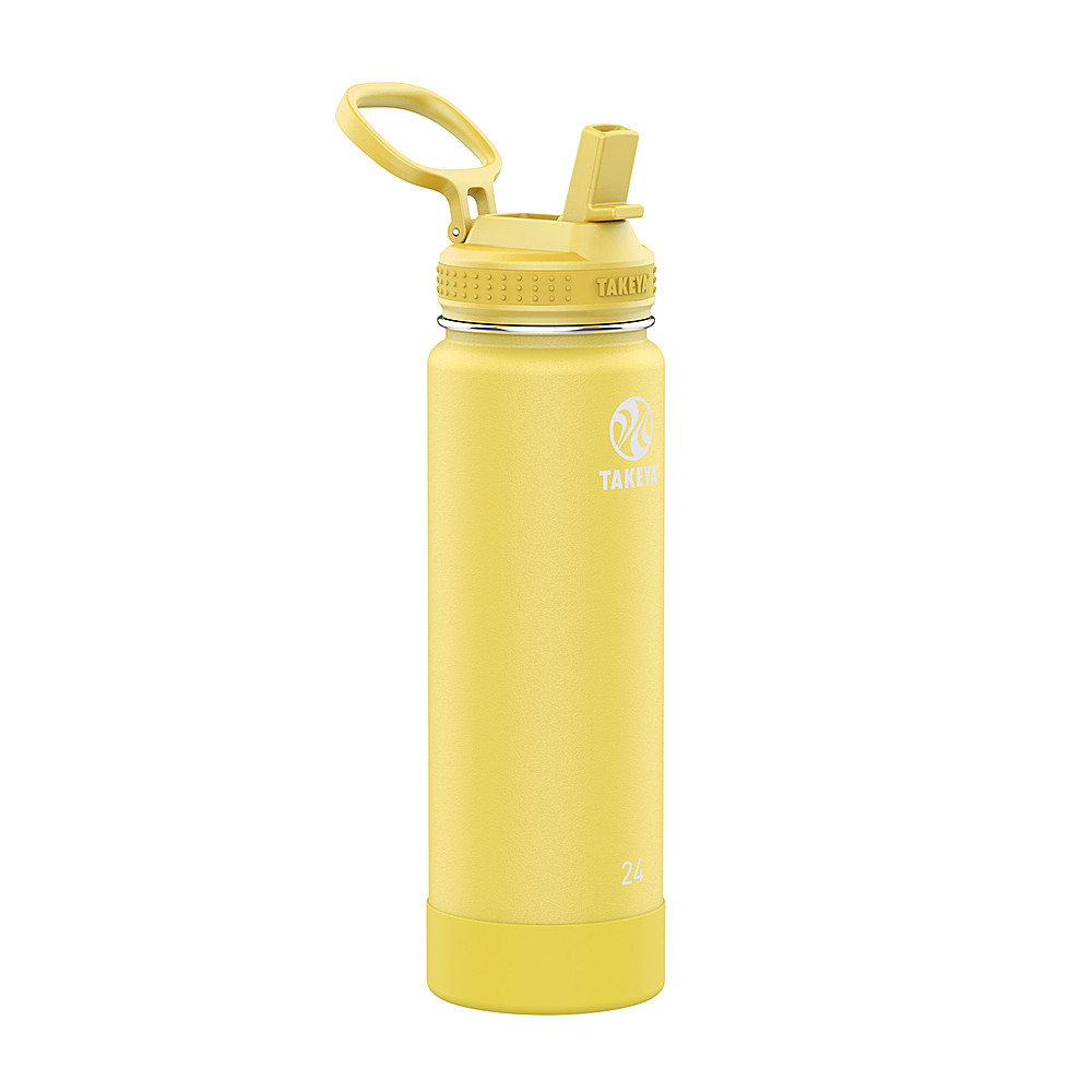 Angle View: Takeya - Actives 24oz Straw Bottle - Canary