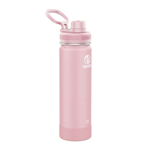 Takeya 22oz Actives Insulated Stainless Steel Water Bottle with Spout Lid - Blush