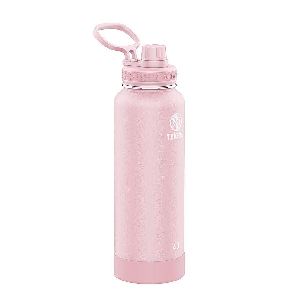 Angle. Takeya - Takeya Actives 40oz Spout Bottle Blush - Blush.
