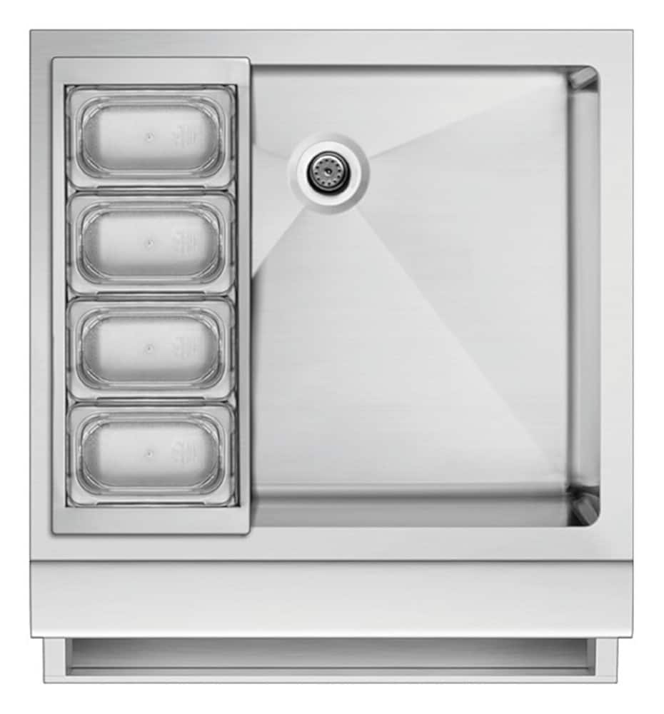 DCS - Series 9 Beverage Chiller Bottle Holder Accessory Front - Silver - Front_Zoom