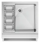 Front. DCS - Series 9 Beverage Chiller Bottle Holder Accessory Front - Silver.