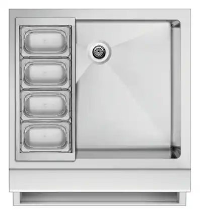 Front. DCS - Beverage Chiller Bottle Holder - Silver.