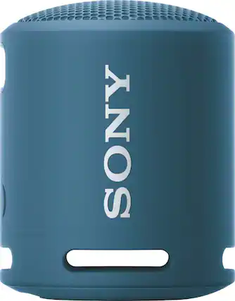 Front. Sony - EXTRA BASS Compact Portable Bluetooth Speaker - Light Blue.