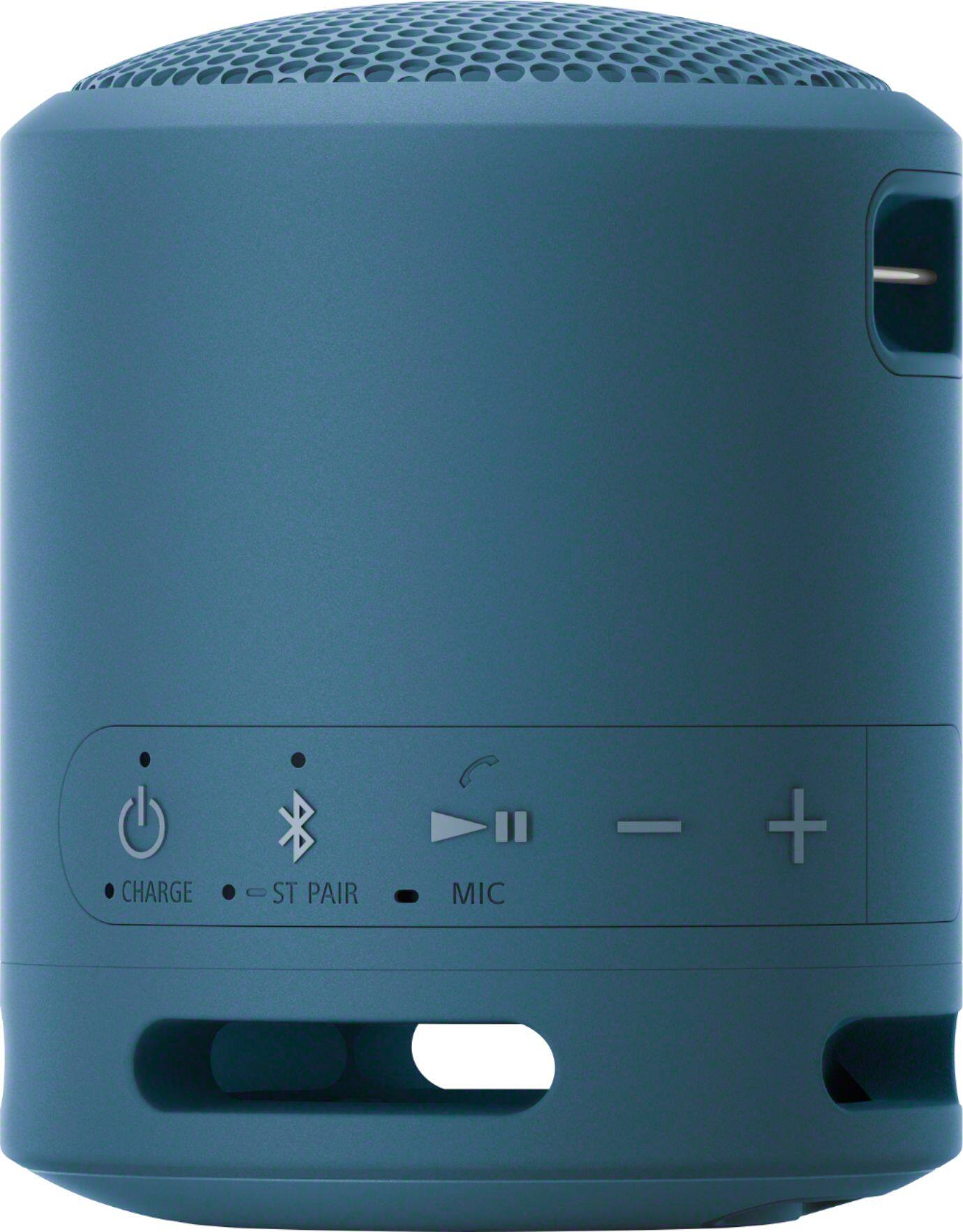 Left. Sony - EXTRA BASS Compact Portable Bluetooth Speaker - Light Blue.