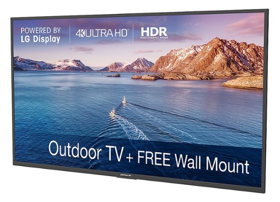 Peerless-AV – Neptune™ 65″ Shade Series Outdoor 4k UHD TV with included Outdoor Rated Tilt Mount
