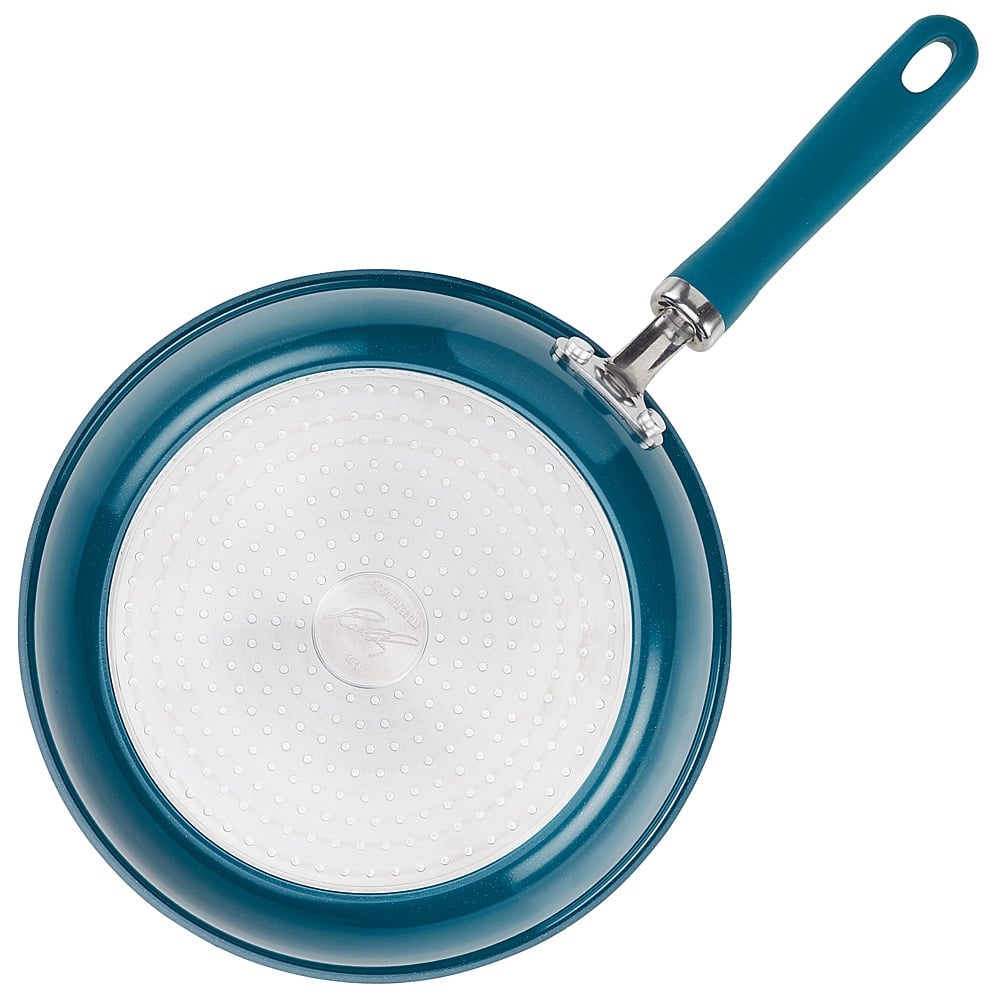 Left View: Rachael Ray - Create Delicious 2-Piece Frying Pan Set - Teal Shimmer