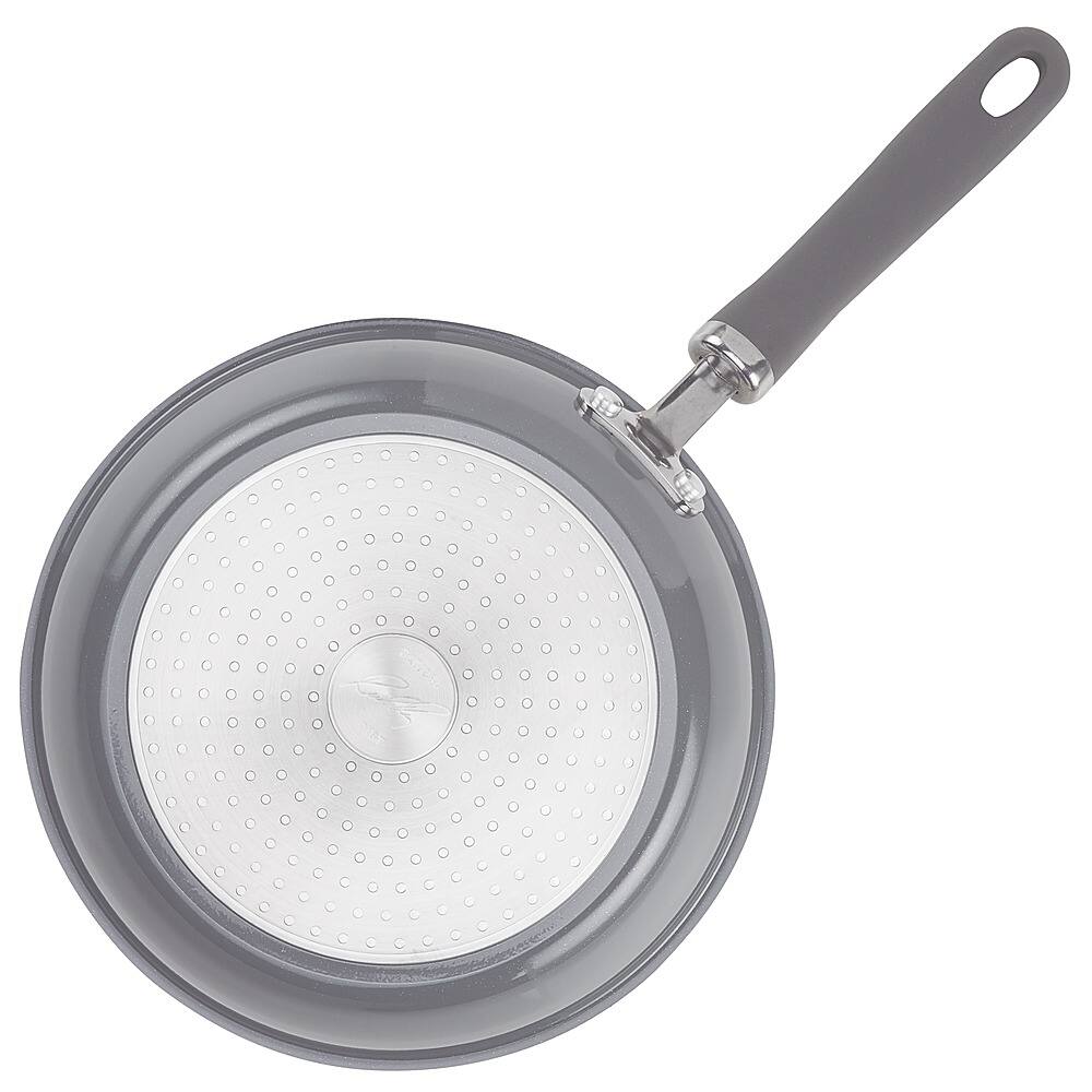 Left View: Rachael Ray - Create Delicious 9.5-Inch Frying Pan - Gray Shimmer