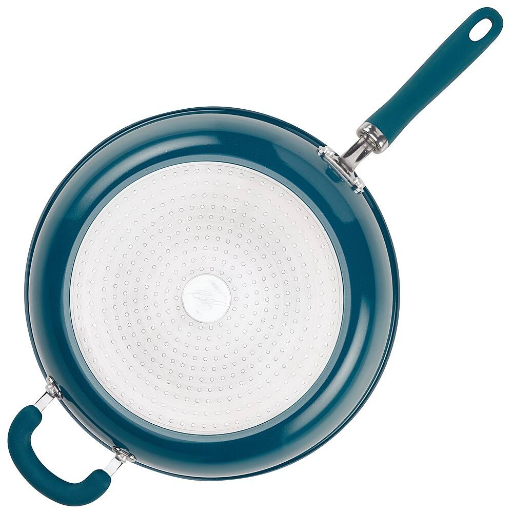 Left View: Rachael Ray - Create Delicious 12.5-Inch Frying Pan - Teal Shimmer