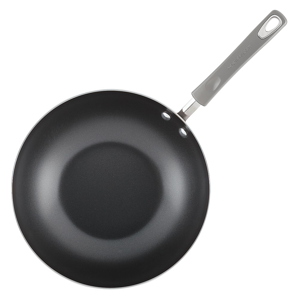 Best Buy: Rachael Ray Classic Brights 11-Inch Nonstick Wok with Lid Sea  Salt Gray Gradient 18805