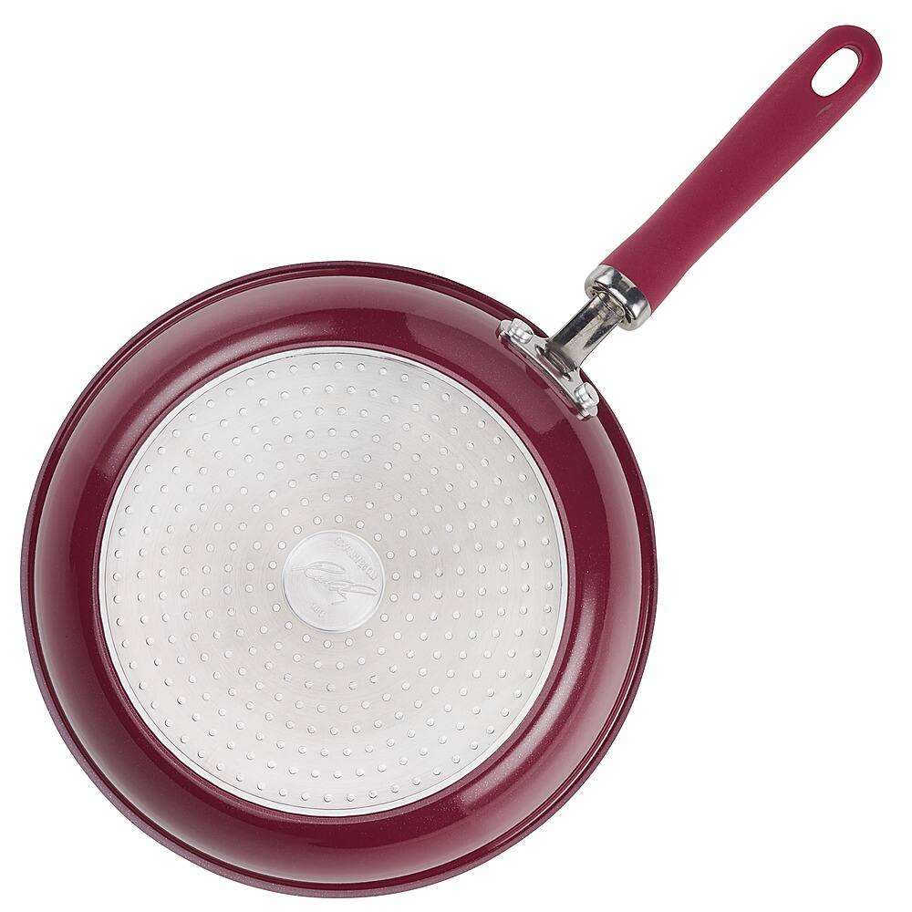 Left View: Rachael Ray - Create Delicious 2-Piece Skillet Set - Burgundy Shimmer