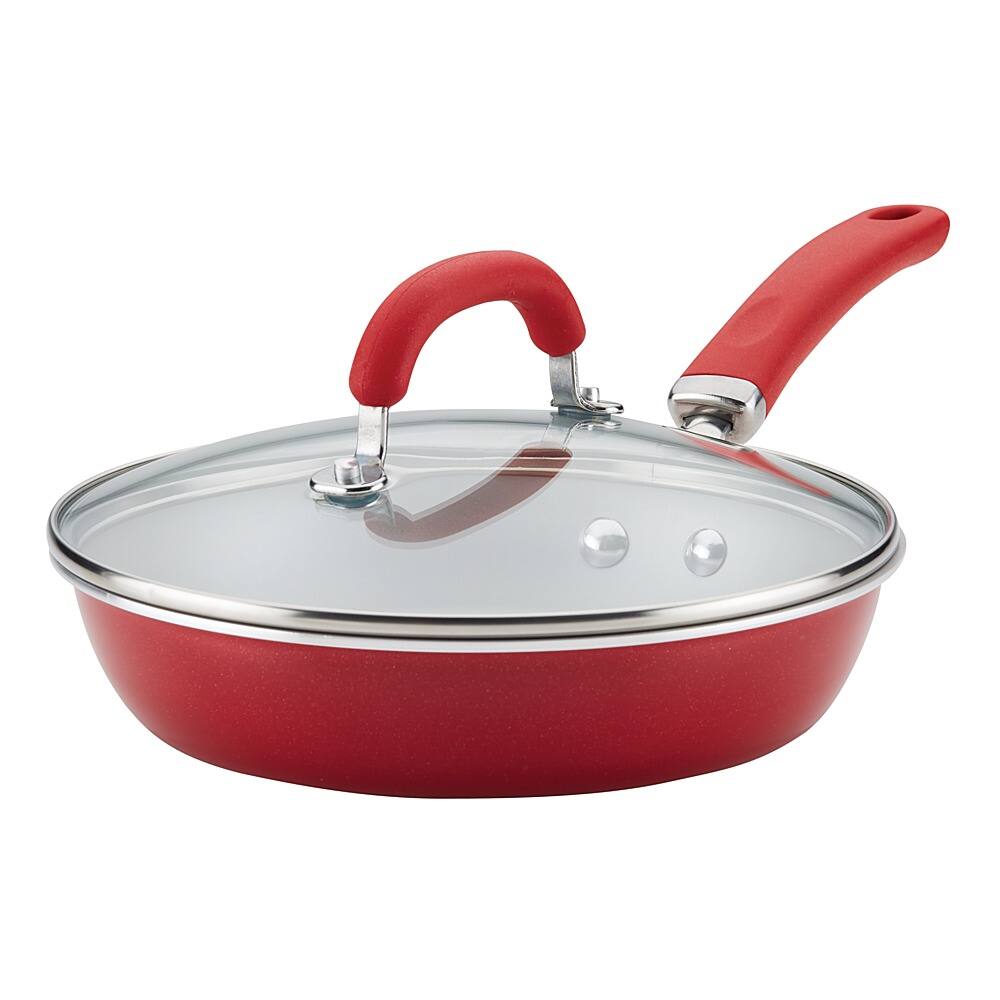 Angle View: Rachael Ray - Create Delicious 9.5-Inch Frying Pan - Red Shimmer