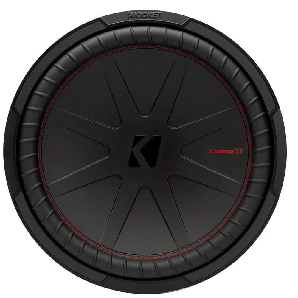 Front. KICKER - CompR 15" Dual-Voice-Coil 4-Ohm Subwoofer - Black.
