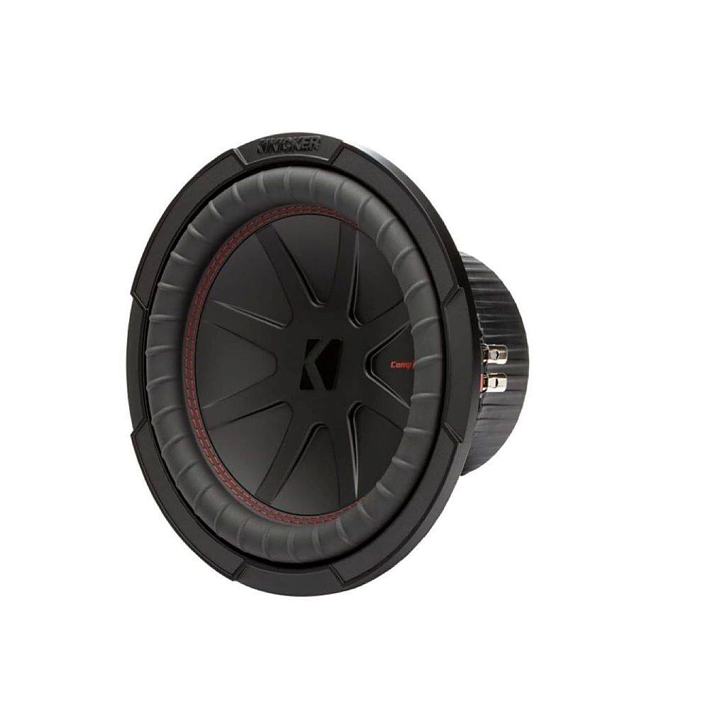 Angle. KICKER - 48CWR104 CompR 10" 4-Ohm Subwoofer - Black/Red.