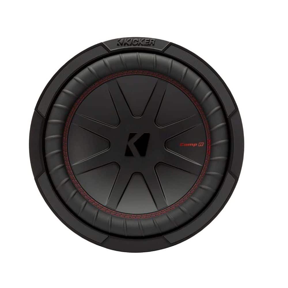 Front. KICKER - 48CWR104 CompR 10" 4-Ohm Subwoofer - Black/Red.