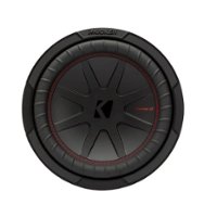 KICKER - 48CWR104 CompR 10" 4-Ohm Subwoofer - Black/Red - Front_Zoom