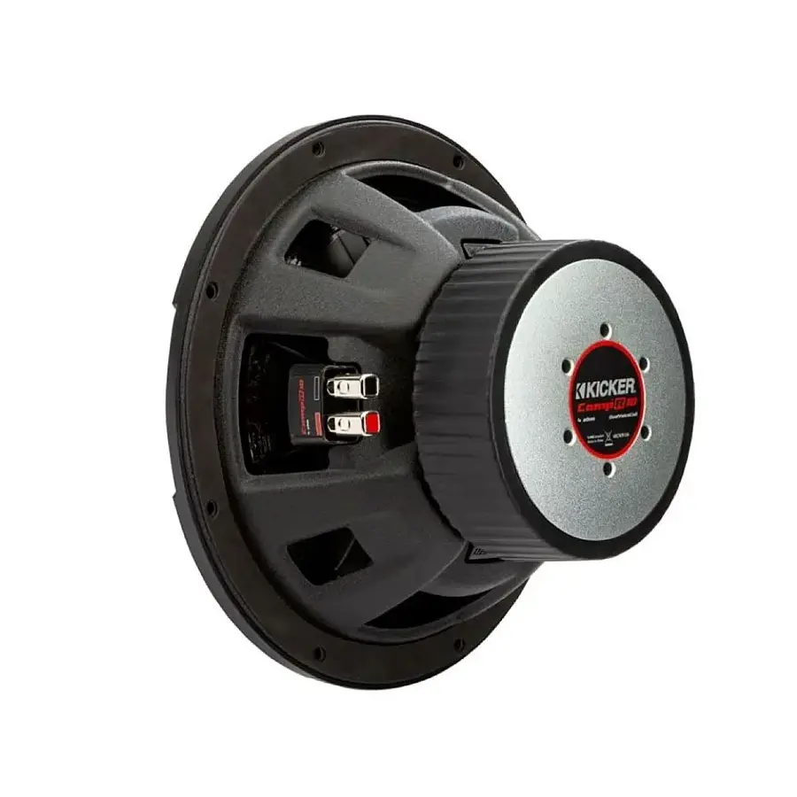 Alt View 12. KICKER - 48CWR104 CompR 10" 4-Ohm Subwoofer - Black/Red.