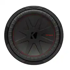Front. KICKER - CompR 12" Dual-Voice-Coil 4-Ohm Subwoofer - Black/Red.