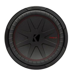 KICKER - CompR 12" Dual-Voice-Coil 4-Ohm Subwoofer - Black/Red - Front_Zoom