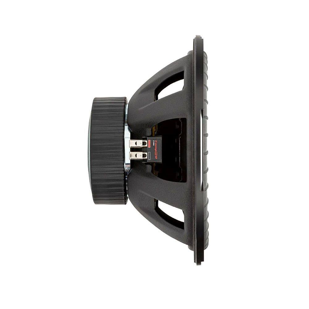 Left. KICKER - CompR 12" Dual-Voice-Coil 4-Ohm Subwoofer - Black/Red.