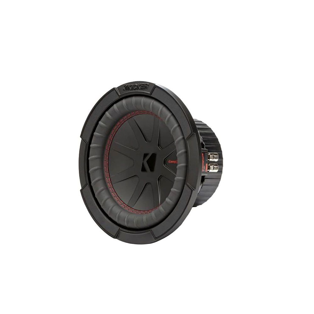Angle View: KICKER - CompR 8" Dual-Voice-Coil 2-Ohm Subwoofer - Black