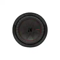 KICKER - CompR 8" Dual-Voice-Coil 2-Ohm Subwoofer - Black - Front_Zoom