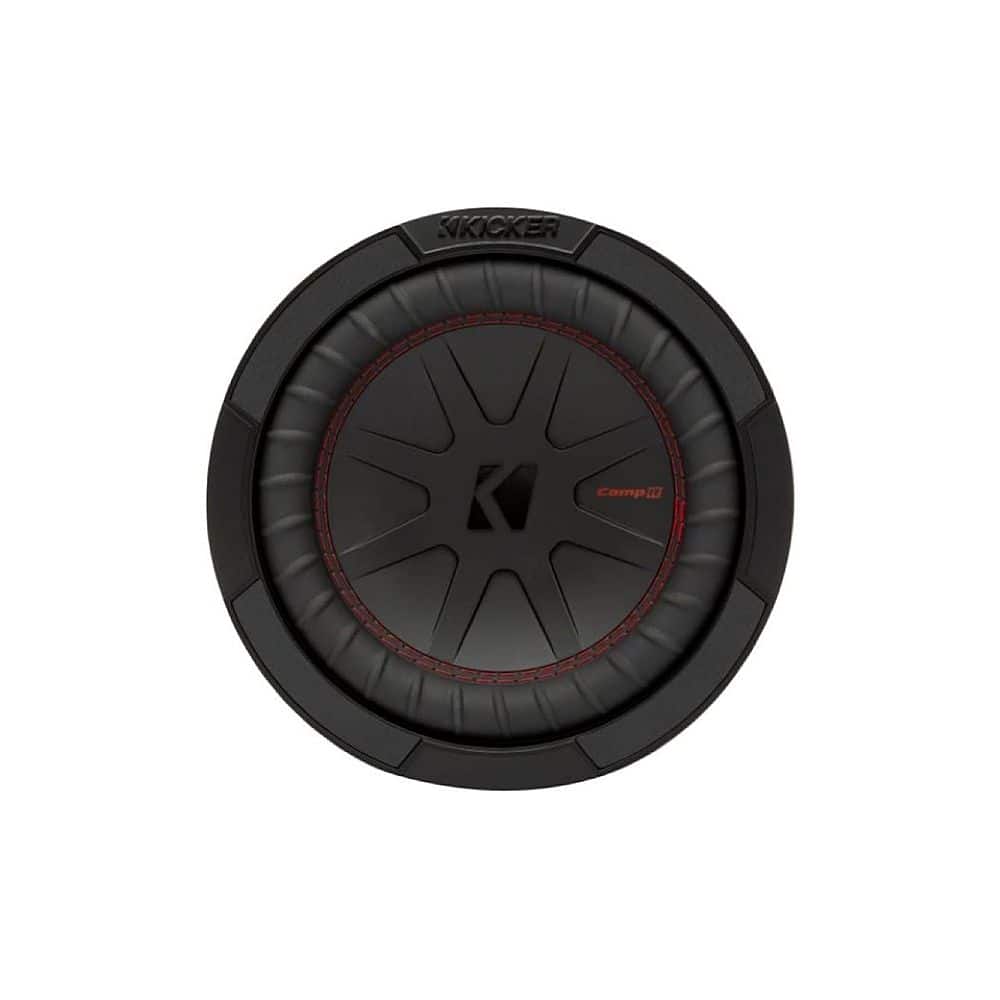 KICKER - CompR 8" Dual-Voice-Coil 4-Ohm Subwoofer - Black - Front_Zoom