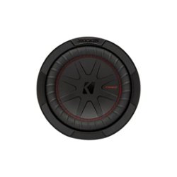 KICKER - CompR 8" Dual-Voice-Coil 4-Ohm Subwoofer - Black - Front_Zoom