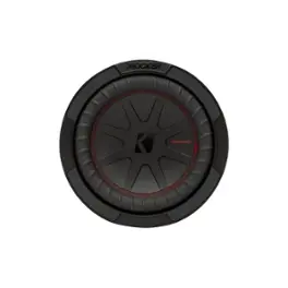 KICKER - CompR 8" Dual-Voice-Coil 4-Ohm Subwoofer - Black