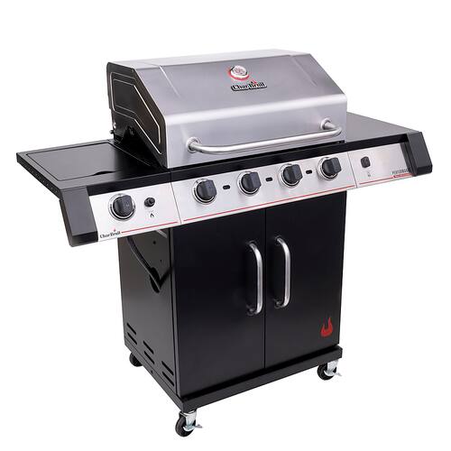 Char-Broil - Performance Series TRU-Infrared 4-Burner Gas Grill - Stainless Steel/Black-Angle_Standard 