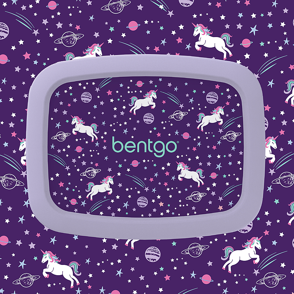 Bentgo Leak-Proof 5-Compartment Lunch Box, Kids Prints, Unicorn 