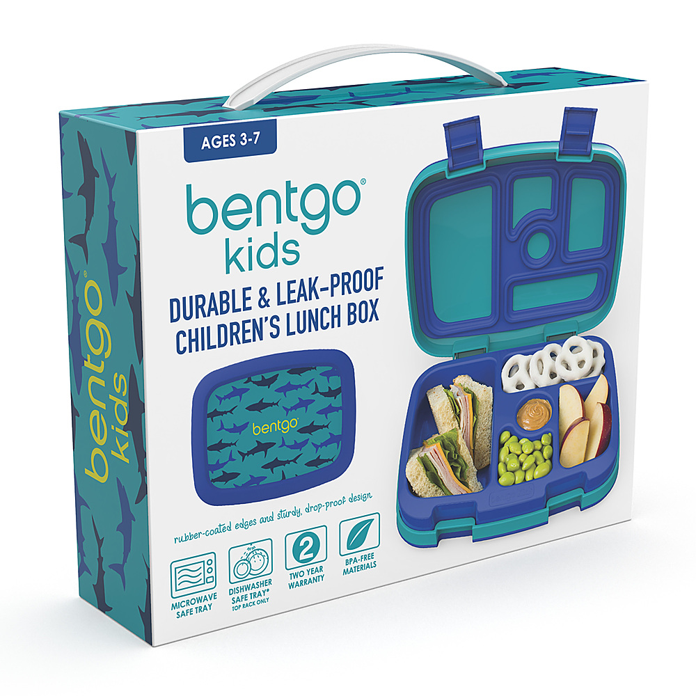 Bentgo Kids Prints Lunch Box & Water Bottle | Lunch Kit Sharks