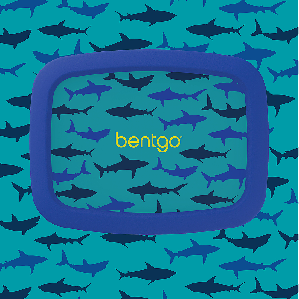Bentgo Kids Stainless Steel Prints Lunch Box | Lunch Box for Kids Sharks