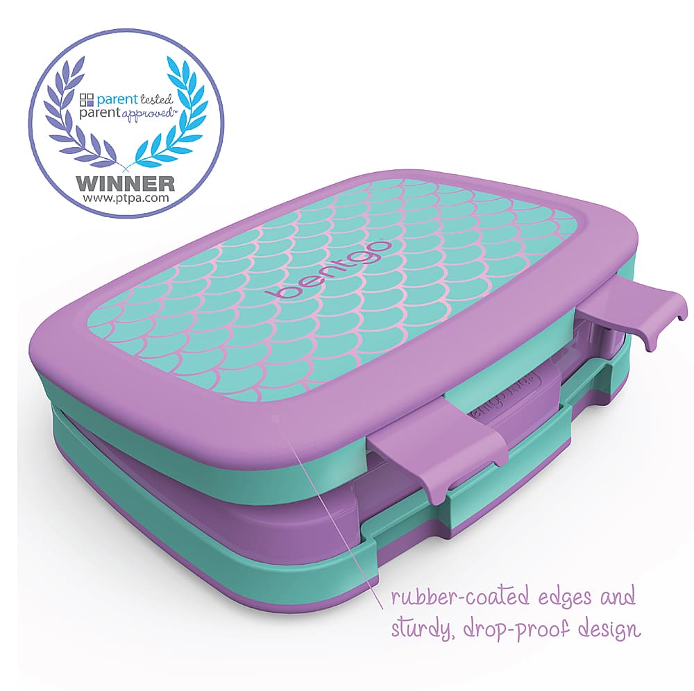 Alt View 11. Bentgo - Kids Prints Mermaid Scales Lunch Box - Aqua/Orchid.