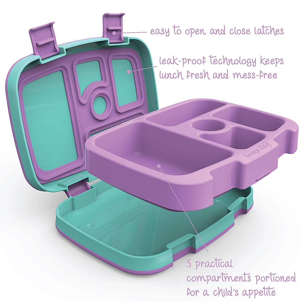 Alt View 12. Bentgo - Kids Prints Mermaid Scales Lunch Box - Aqua/Orchid.