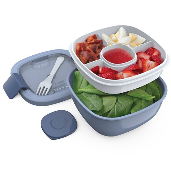Bentgo Classic All-in-One Stackable Lunch Box Container with Built in  Flatware - Slate