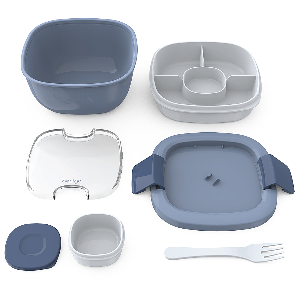 Bentgo Deluxe 4-Piece Lunch Set | Bento Box Lunch Set Slate