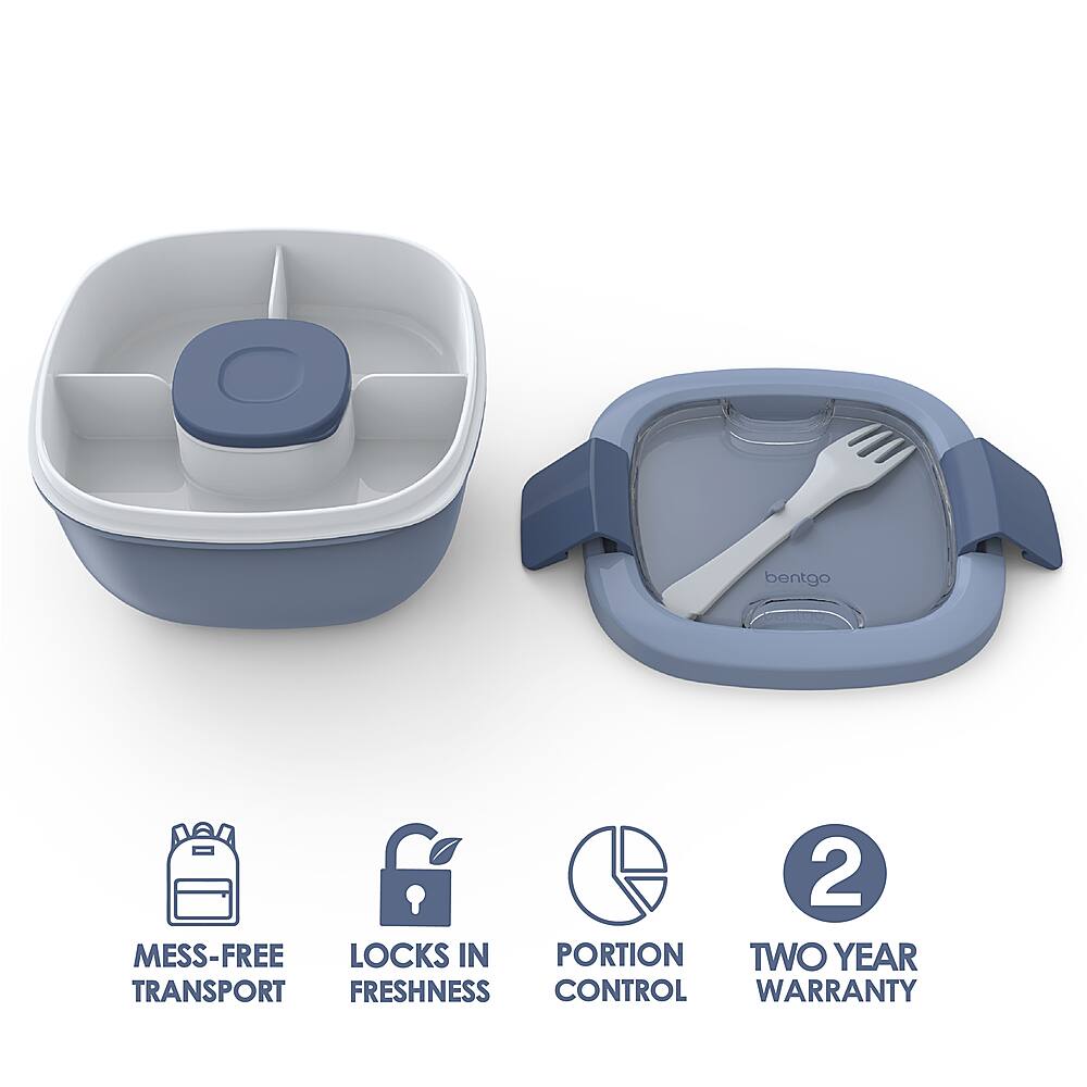 Left. Bentgo - Salad To-Go Container - Slate.
