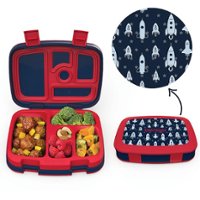 Bentgo - Kids Prints Rocket Lunch Box - Red/Navy - Angle_Zoom