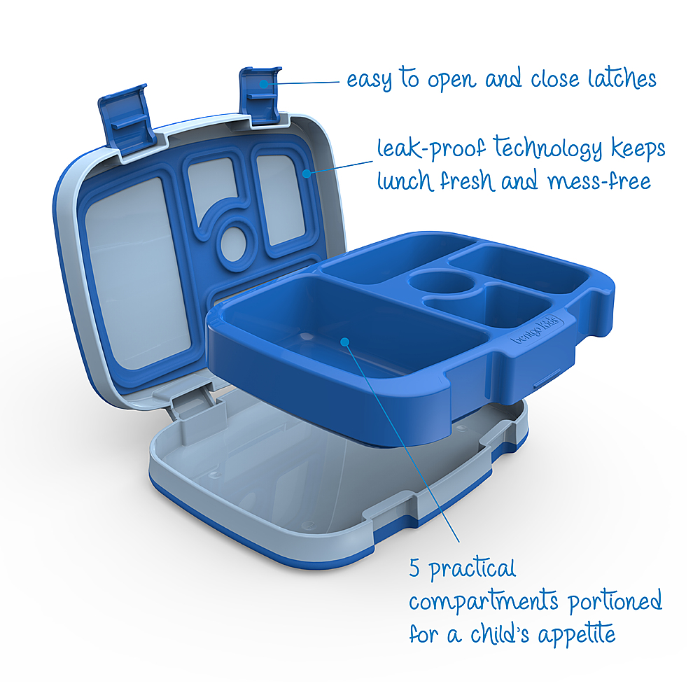 NEW Bentgo Fresh Leak-Proof, 4-Compartment Bento-Style Lunch Box - Blue